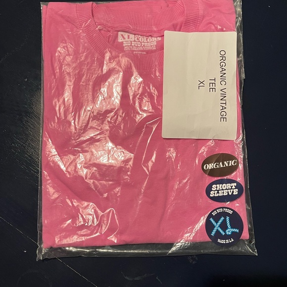 Big bud press organic vintage tee NIP size XL pink - Picture 3 of 4